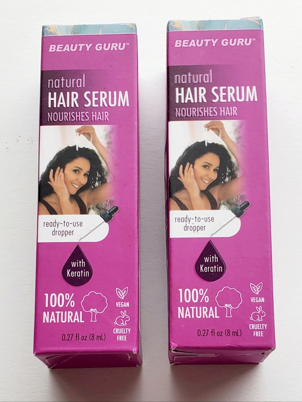 Beauty Guru Natural Hair Serum Set Of 2 New